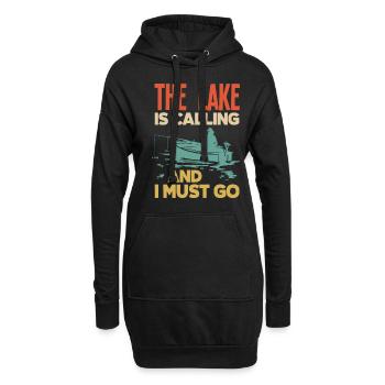 Cadeau amusant de pêcheur - Sweat-shirt à capuche long Femme - noir - Devant
