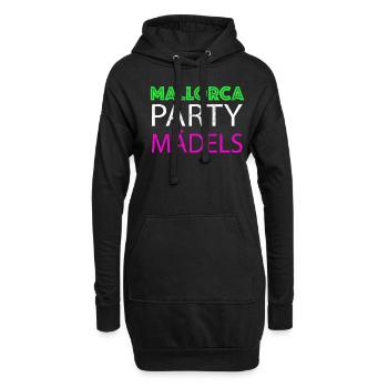 Mallorca Party Mädels - Hoodie-Kleid - Schwarz - Vorne