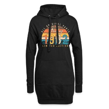 60 Lebensjahre Im Juli 1962 - Hoodie-Kleid - Schwarz - Vorne