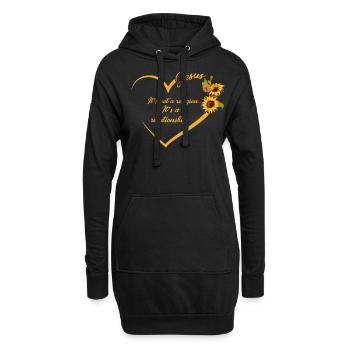 Jesus, Es Ist Keine Religion Es Ist Eine Beziehung - Hoodie-Kleid - Schwarz - Vorne