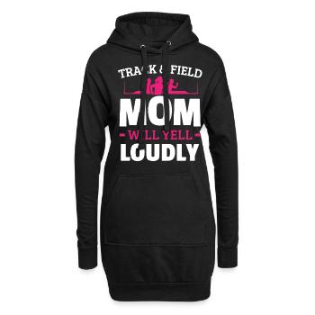Maman athlétisme, criera fort - Sweat-shirt à capuche long Femme - noir - Devant