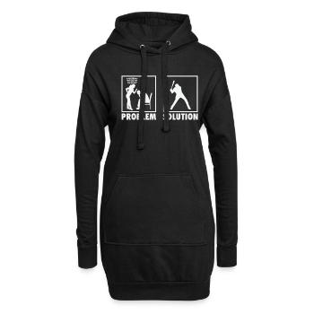 Baseball Baseball Players Statement Problem - Hoodie-Kleid - Schwarz - Vorne
