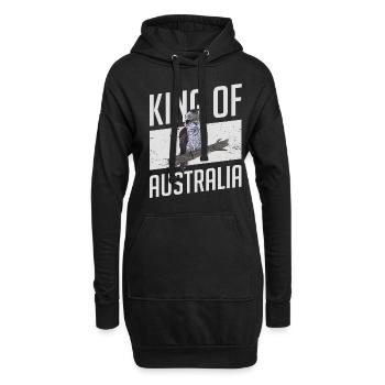 Roi d’Australie - Kookaburra - Sweat-shirt à capuche long Femme - noir - Devant