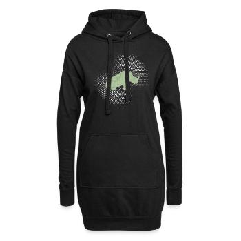 Nashorn - Hoodie-Kleid - Schwarz - Vorne