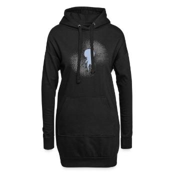 Méduse - Sweat-shirt à capuche long Femme - noir - Devant