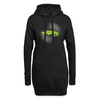Crocodile - Sweat-shirt à capuche long Femme - noir - Devant