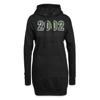 2002 Année Verte - Sweat-shirt à capuche long Femme - noir - Devant