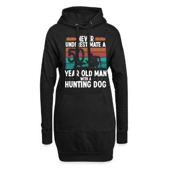 Chasseur de 50 ans 50e anniversaire pour la chasse - Sweat-shirt à capuche long Femme - noir - Devant