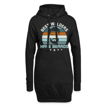Lustiger Schweißer Schweißer Geschenk - Hoodie-Kleid - Schwarz - Vorne