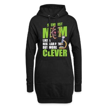 Maman stéministe - Comme une maman normale mais plus intelligente - Sweat-shirt à capuche long Femme - noir - Devant