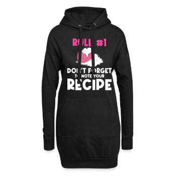 Don't Forget To Note Your Recipe - Soap Making - Hoodie-Kleid - Schwarz - Vorne