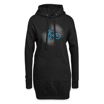 Bicyclette - Sweat-shirt à capuche long Femme - noir - Devant