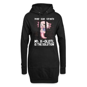 Lustige Mathematik Kawaii Axolotl Mathematik Gesch - Hoodie-Kleid - Schwarz - Vorne