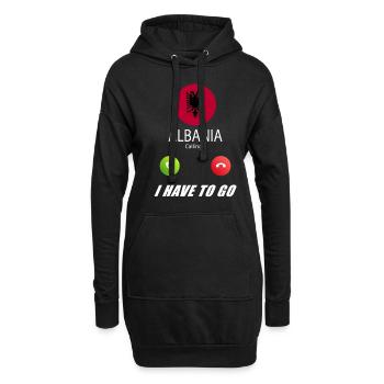 L’Albanie appelle les drapeaux lusiger slogan - Sweat-shirt à capuche long Femme - noir - Devant