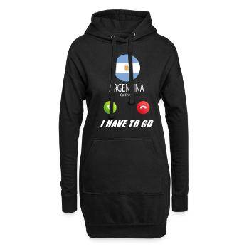 L’Argentine appelle les drapeaux lusiger slogan - Sweat-shirt à capuche long Femme - noir - Devant