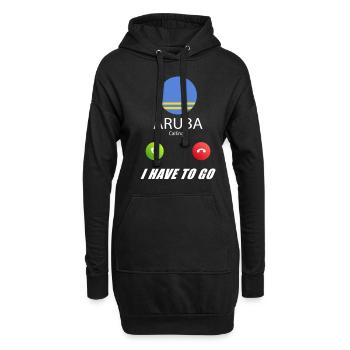 Aruba ruft an Lusiger Flaggen Spruch - Hoodie-Kleid - Schwarz - Vorne