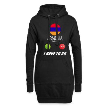 L’Arménie appelle les drapeaux lusiger en disant - Sweat-shirt à capuche long Femme - noir - Devant