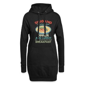 Sinigang Mittagessen Filipino Essen Pinay Pinoy - Hoodie-Kleid - Schwarz - Vorne
