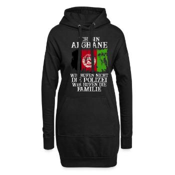 Afghanistan Afghane Afghanisches - Hoodie-Kleid - Schwarz - Vorne