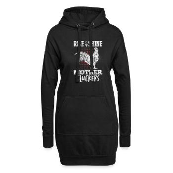 Poulet - Sweat-shirt à capuche long Femme - noir - Devant