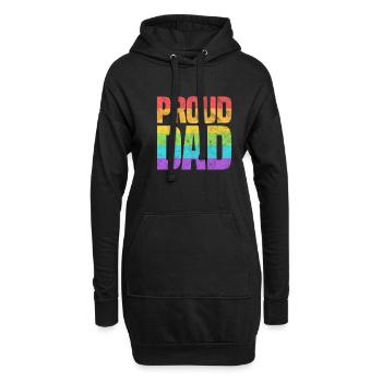Vater - Hoodie-Kleid - Schwarz - Vorne