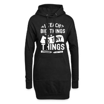 Enseignant - Sweat-shirt à capuche long Femme - noir - Devant