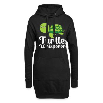 Tortue Tshirt Reptiles Enfants Hommes Femmes - Sweat-shirt à capuche long Femme - noir - Devant