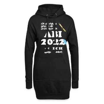 Abitur Abi 2022 Gymnasium Abschluss Abifeier - Hoodie-Kleid - Schwarz - Vorne