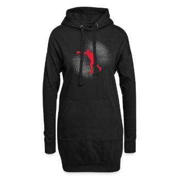 Boxe - Sweat-shirt à capuche long Femme - noir - Devant