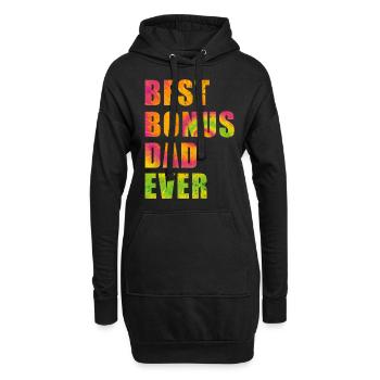 Best Bonus Dad ever - Hoodie-Kleid - Schwarz - Vorne