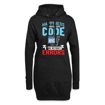 Développeur de logiciels de développement de logiciels - Sweat-shirt à capuche long Femme - noir - Devant
