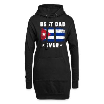 Kubaner Vater Best Dad ever - Hoodie-Kleid - Schwarz - Vorne
