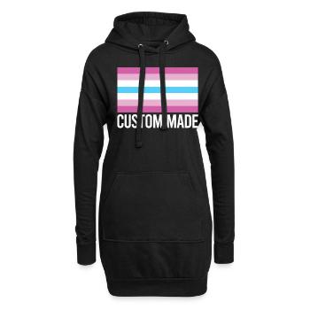 Femboy Flagge Geschenk - Hoodie-Kleid - Schwarz - Vorne
