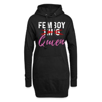 Lustiges Femboy-Geschenk - Hoodie-Kleid - Schwarz - Vorne