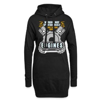 Réglage fin du moteur du tuner de cylindrée - Sweat-shirt à capuche long Femme - noir - Devant