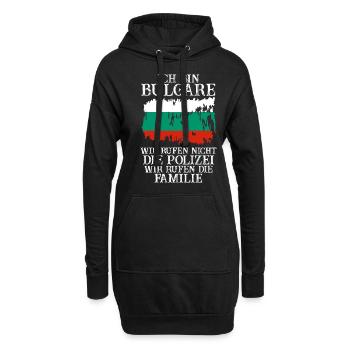 Balkan Bulgarien Bulgare Bulgarisches - Hoodie-Kleid - Schwarz - Vorne