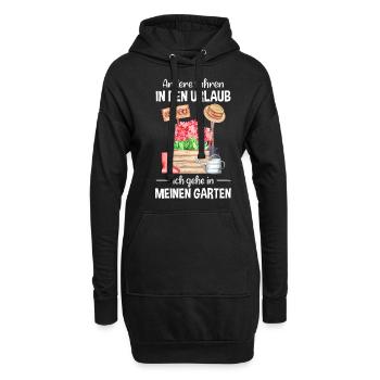 Garten Urlaub Lustiger Spruch Gärtner Geschenkidee - Hoodie-Kleid - Schwarz - Vorne