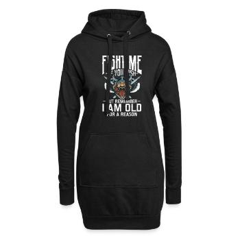 Wikinger Viking Vikings Odin Walhalla Geschenk - Hoodie-Kleid - Schwarz - Vorne