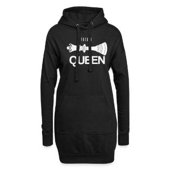 Future Queen Chess Checkers Pièce d’échecs - Sweat-shirt à capuche long Femme - noir - Devant