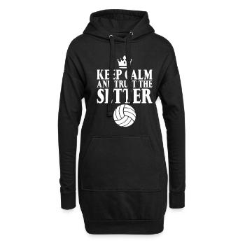 Restez calme et faites confiance au Setter 5 - Sweat-shirt à capuche long Femme - noir - Devant