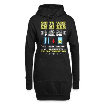 Génie logiciel Ingénieur en génie logiciel - Sweat-shirt à capuche long Femme - noir - Devant