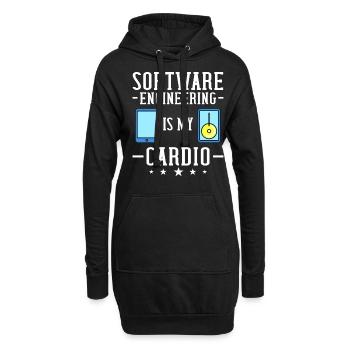 Génie logiciel Ingénieur en génie logiciel - Sweat-shirt à capuche long Femme - noir - Devant