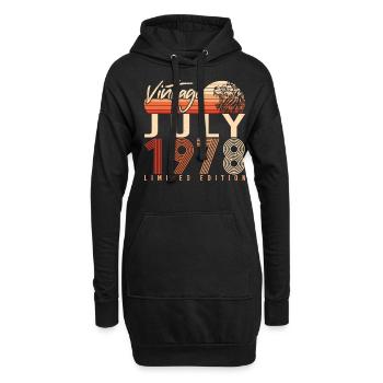Geboren 1978 Im Juli - Hoodie-Kleid - Schwarz - Vorne