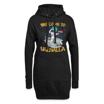Welcome to Valhalla - Hoodie-Kleid - Schwarz - Vorne