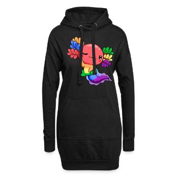 Homosexuell Stolz Flagge Regenbogen Flagge Kawaii - Hoodie-Kleid - Schwarz - Vorne