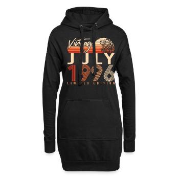 Mois de naissance Juillet 1996 - Sweat-shirt à capuche long Femme - noir - Devant