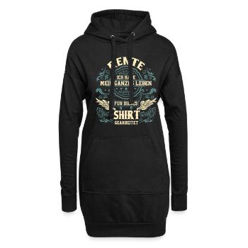 Ruhestand Renteneintritt Rentner - Hoodie-Kleid - Schwarz - Vorne