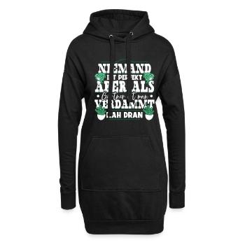 Garten Gärtner - Hoodie-Kleid - Schwarz - Vorne