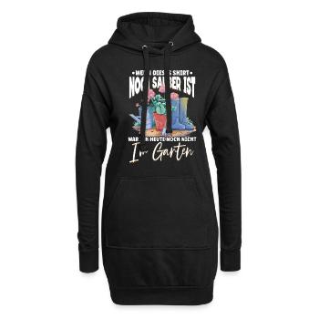 Wenn dieses Shirt noch sauber ist Garten Gärtner - Hoodie-Kleid - Schwarz - Vorne