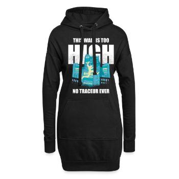 Parkour Design pour Freerunner | Freerunning - Sweat-shirt à capuche long Femme - noir - Devant